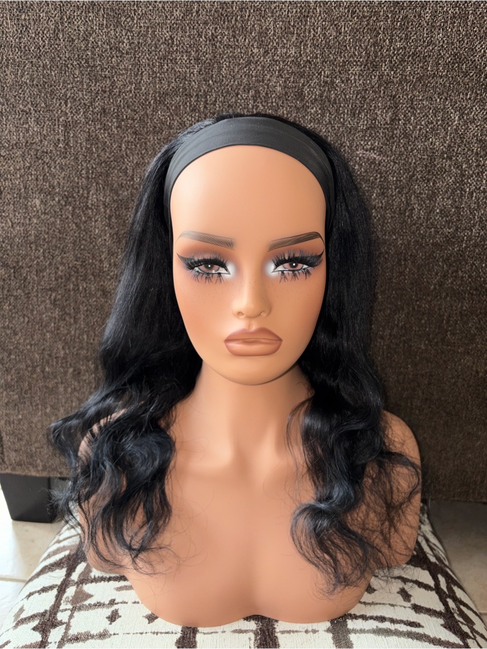Human Hair Body Wave Headband Wig 16 in” (No Offers)